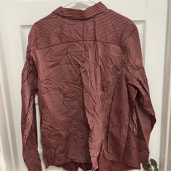 NWT Lane Bryant red and tan striped blouse size 22/24 - Picture 2 of 2